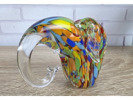 Слон - Стеклянная фигурка в стиле Мурано. 12х9х6см  Вес 340г