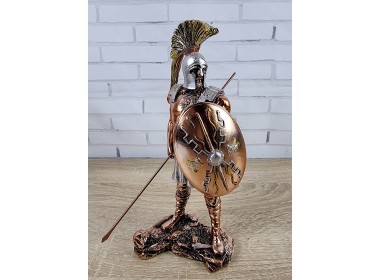 Статуэтка Воин Спартанец с копьем, 25х11х8см, камень, металл