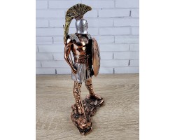 Статуэтка Воин Спартанец с копьем, 25х11х8см, камень, металл