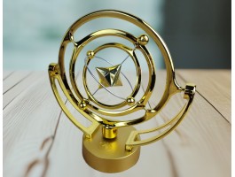 Маятник - вечный двигатель Космос GoldStar (24х24х10 см) пластик, работает от USB