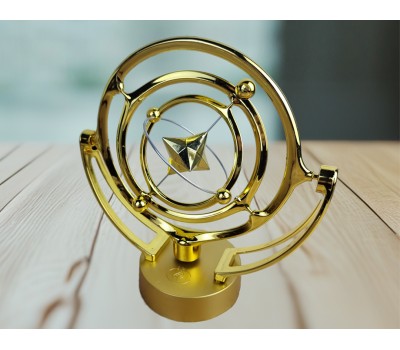 Маятник - вечный двигатель Космос GoldStar (24х24х10 см) пластик, работает от USB