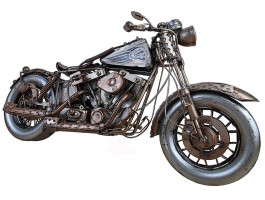 Модель мотоцикла INDIAN в стиле стимпанк. 34x12x15 см, металл. ручная работа Модель мотоцикла INDIAN в стиле стимпанк. 34x12x15 см, металл. ручная работа