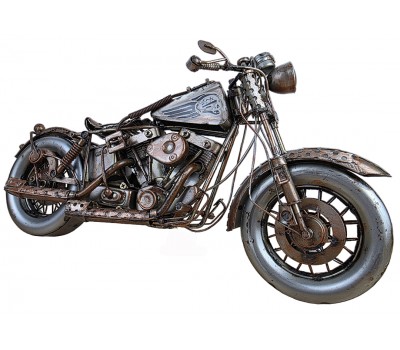 Модель мотоцикла INDIAN в стиле стимпанк. 34x12x15 см, металл. ручная работа Модель мотоцикла INDIAN в стиле стимпанк. 34x12x15 см, металл. ручная работа