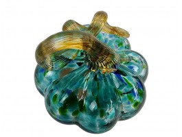 Тыква - Стеклянная фигурка в стиле Мурано. 8х8х8см  Вес 280г Green Тыква - Стеклянная фигурка в стиле Мурано. 8х8х8см  Вес 280г Green