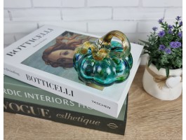 Тыква - Стеклянная фигурка в стиле Мурано. 8х8х8см  Вес 280г Green Тыква - Стеклянная фигурка в стиле Мурано. 8х8х8см  Вес 280г Green