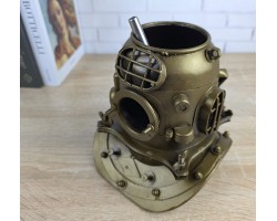 Карандашница Водолазный шлем 16х15х15 см. металл, вес 630гр. Карандашница Водолазный шлем 16х15х15 см. металл, вес 630гр.