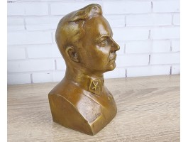 Бюст Ворошилов К.Ф. натуральная бронза, высота 16см Антик