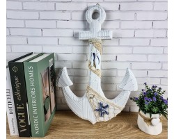 Якорь Декоративный WHITE  45см, дерево BlueStar