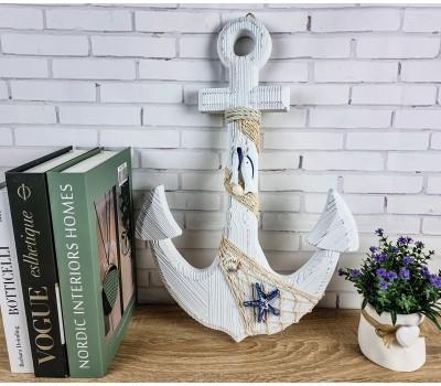 Якорь Декоративный WHITE  45см, дерево BlueStar