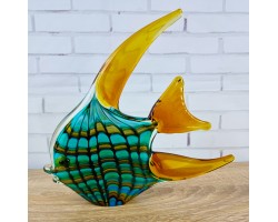 Стеклянная фигурка Рыбка в стиле Мурано. 19X20 см Yellow Fin