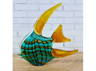 Стеклянная фигурка Рыбка в стиле Мурано. 19X20 см Yellow Fin