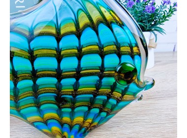 Стеклянная фигурка Рыбка в стиле Мурано. 19X20 см Yellow Fin
