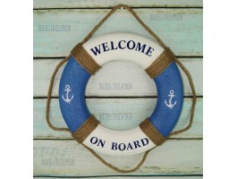 Декоративный спасательный круг 40 см Оригинальный, синий цвет Декоративный спасательный круг 40 см Оригинальный, синий цвет