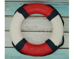 Декоративный спасательный круг 40 см Оригинальный, красный цвет