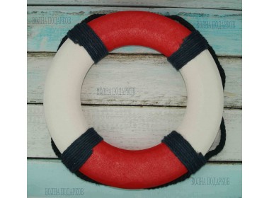 Декоративный спасательный круг 40 см Оригинальный, красный цвет