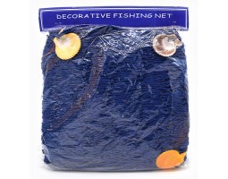 декоративная морская Сеть  4х2 метра синий цвет, ракушки, поплавки