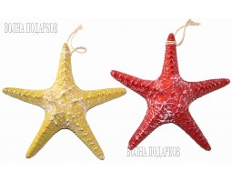 Декоративная Морская звезда  22 см (комплект 2шт) желтая, красная