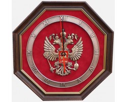 Часы с символикой "Герб России" 34 cм