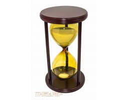 Часы песочные 30 минут белый песок, желтая колба VP-STW8025AM