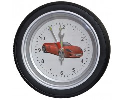 Часы колесо большие, 35 см, белый фон