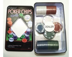 Набор 100 фишек для покера без номинала
